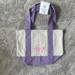 NWT Trader Joe’s Pastel Mini Tote, Purple
